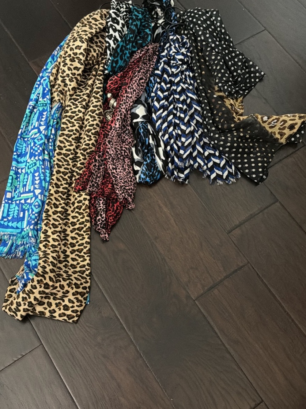 Assorted Printed Scarves - Leopard, Polka Dot, Geometric & More